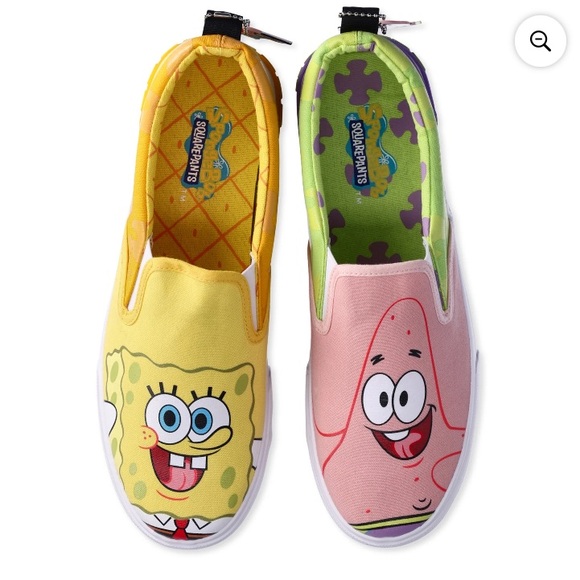 💜SpongeBob SquarePants Men's Slip-on Casual Sneaker Size:8 - Picture 1 of 8